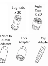 Project Kics R40 iCONIX M12x1.25 Neo Chrome 20 Piece Lug Nut Set with Black Plastic Cap                                     - RIF-03NK - Image 5