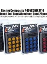 Project Kics R40 Iconix Blue M14x1.5 Aluminum Cap Set                                     - CIA4U - Image 2
