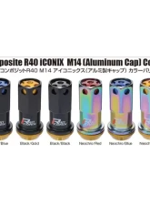 Project Kics R40 iCONIX M14x1.5 Gold Aluminum Cap 20 Piece Set                                     - CIA4A - Image 2