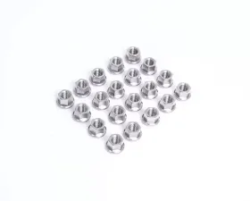 Rennline 20pcs Open Ended Titanium Lug Nuts Porsche OEM Wheels Ball R14