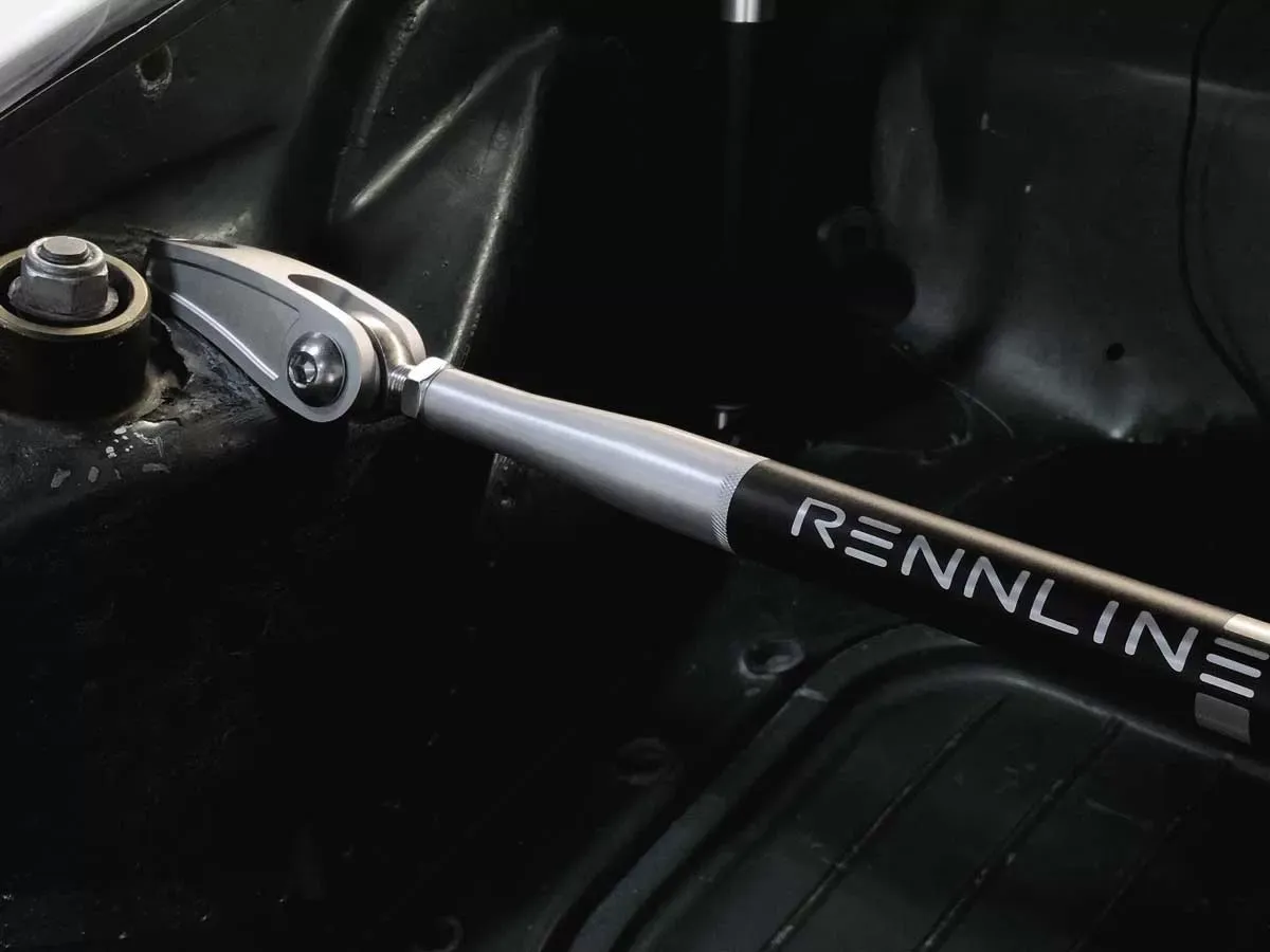 Rennline 2-Point Billet Strut Tower Brace Porsche 911 | 912 | 930 1966-1989 - SB160.90 BLACK