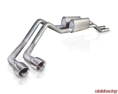 Stainless Works 2.5in True Dual Twin Exit Chambered Catback Exhaust w/X-Pipe for SW Headers Ford F-150 5.4L 04-08 - 08F150TDRT