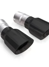 Stainless Works 4 Inch Double Wall Slash-Cut Black Tip Kit Jeep Grand Cherokee 5.7L WK2 2011-2020                                     - JPGC57TIPS-B - Image 5