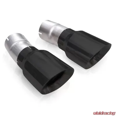 Stainless Works 4 Inch Double Wall Slash-Cut Black Tip Kit Jeep Grand Cherokee 5.7L WK2 2011-2020 - JPGC57TIPS-B