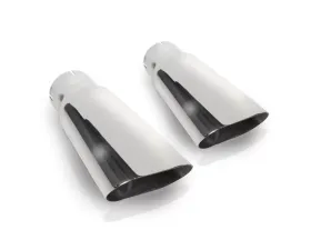 Stainless Works Flat Oval Exhaust Tips 2in Inlet (priced per pair)