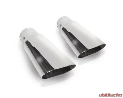 Stainless Works Flat Oval Exhaust Tips 2.5in Inlet (priced per pair) - 7090250