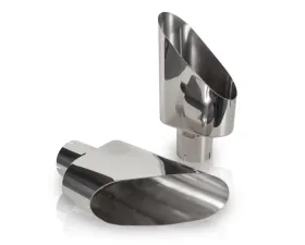 Stainless Works Big Oval Truck Side Tips - 2.50in ID Inlet (priced per pair)