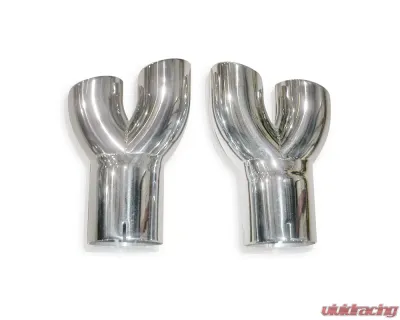 Stainless Works 2010+ Camaro Y-Tips for factory ground effects - CA10QUADTIPS