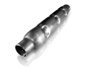 Stainless Works 2.25in CHAMBERED ROUND MUFFLER (MILL FINISH)