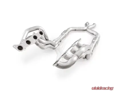 Stainless Power 2011-14 Mustang GT Headers 1-7/8in Primaries High-Flow Cats 3in X-Pipe - SM12HCATX