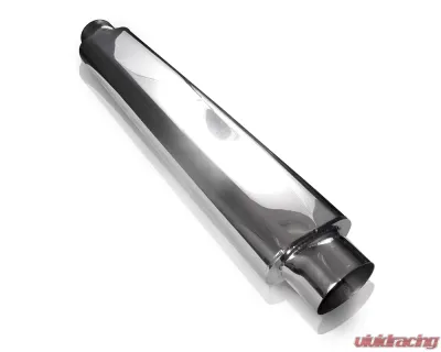 Stainless Works Smooth Oval Muffler - 24in Long 2in ID Inlets Both Ends - SO2242