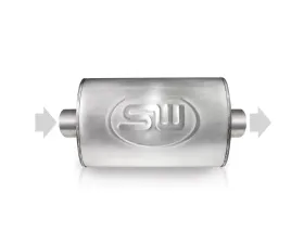 Stainless Works 2.25in ID CENTER INLET/2.25in OD CENTER OUTLET 4inX8in