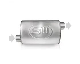 Stainless Works 2.5in ID OFFSET INLET/ 2.5in OD OFFSET OUTLET (ON OPPOSITE SIDES) 4inX8in