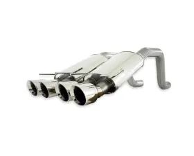 Stainless Works 2006-13 Corvette C6ZO6/ZR1 3in Axleback Chambered Mufflers Quad 4in Rolled Edge Tips