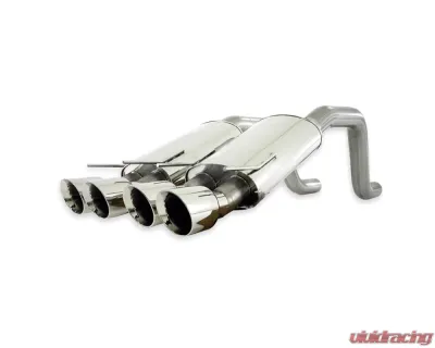 Stainless Works 2006-13 Corvette C6ZO6/ZR1 3in Axleback Chambered Mufflers Quad 4in Rolled Edge Tips - ZO6CBCQUAD