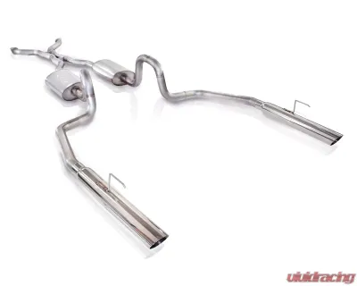 Stainless Works 2.5in Catback Chambered Exhaust Slash Tips Ford Crown Victoria 4.6L 2V 98-02 - CRVIC98CB