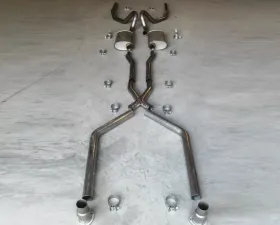 Stainless Works 2.5in Exhaust with X-Pipe for Non-OEM Headers Chevrolet Chevelle 66-67