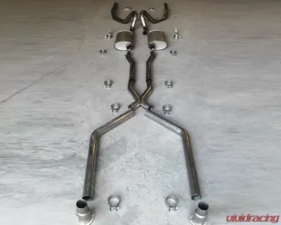 Stainless Works 2.5in Exhaust with X-Pipe for Non-OEM Headers Chevrolet Chevelle 66-67 - CV6667X