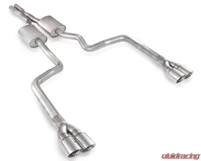 Stainless Works 3in Catback Chambered Exhaust w/X-Pipe & Straight Tips Dodge Challenger V8 08-14 - HM64CB-C