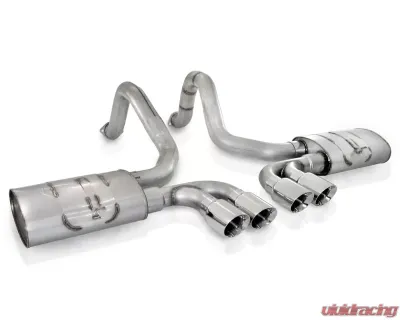 Stainless Works 2.5in Axle-Back Chambered Exhaust Slash Tips Chevrolet Corvette C5 97-04 - VC53CBQUAD