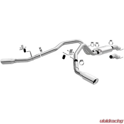 MagnaFlow Street Series Catback Performance Exhaust System Split Angled Rear Black Ford F-150 2015-2022 - 19564