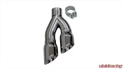 CORSA Performance Twin 4.0" Side Swept Polished Pro-Series Tip Kit (Clamp Included) - 14031