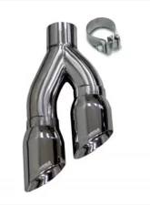 CORSA Performance Twin 4.0" Side Swept Polished Pro-Series Tip Kit (Clamp Included)                                     - 14031 - Image 3
