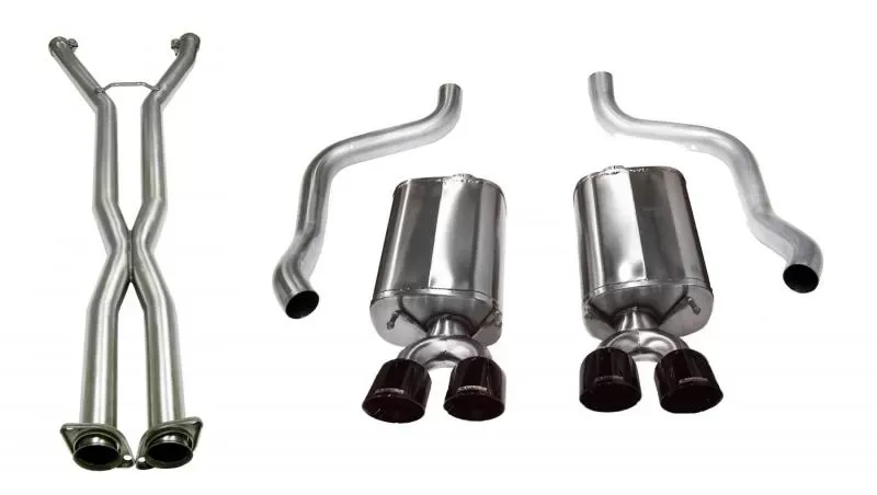 CORSA Performance 2.5" Catback Exhaust Dual Rear Exit w/Twin 3.5" Black PVD Pro-Series Tips Chevrolet Corvette C6 2009-2013 - 14108CBBLK