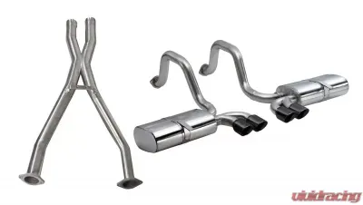 CORSA Performance 2.5" Catback Exhaust Dual Rear Exit w/Twin 3.5" Black PVD Pro-Series Tips Chevrolet Corvette C5 1997-2004 - 14111CBBLK