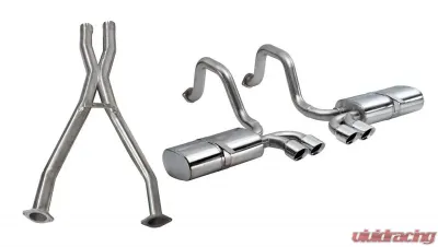CORSA Performance 2.5" Catback Exhaust Dual Rear Exit w/Twin 3.5" Polished Pro-Series Tips Chevrolet Corvette C5 1997-2004 - 14111CB