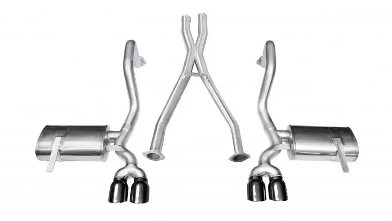 CORSA Performance 2.5" Catback Exhaust Dual Rear Exit w/Twin 3.5" Black PVD Pro-Series Tips Chevrolet Corvette C5 1997-2004 - 14114BLK
