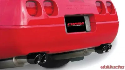 CORSA Performance 2.5" Catback Exhaust Dual Rear Exit w/Twin 3.5" Black PVD Pro-Series Tips Chevrolet Corvette C4 1992-1995 - 14116BLK