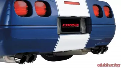 CORSA Performance 2.5" Catback Exhaust Dual Rear Exit w/Twin 3.5" Black PVD Pro-Series Tips Chevrolet Corvette C4 1996-1996 - 14118BLK