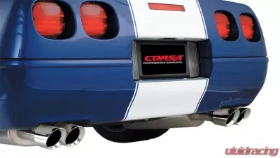 CORSA Performance 2.5" Catback Exhaust Dual Rear Exit w/Twin 3.5" Polished Pro-Series Tips Chevrolet Corvette C4 1996-1996 - 14118