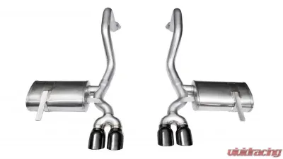 CORSA Performance 2.5" Axleback Exhaust Dual Rear Exit with Twin 3.5" Black PVD Pro-Series Tips Chevrolet Corvette C5 1997-2004 - 14132BLK