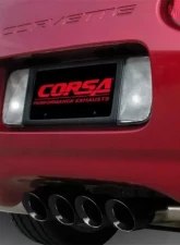 CORSA Performance 2.5" Catback Exhaust Dual Rear Exit w/Tigershark 3.5" Black PVD Pro-Series Tips Chevrolet Corvette C5 1997-2004                                     - 14139CBBLK - Image 3