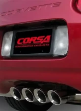 CORSA Performance 2.5" Catback Exhaust Dual Rear Exit w/Tigershark 3.5" Polished Pro-Series Tips Chevrolet Corvette C5 1997-2004                                     - 14139CB - Image 3