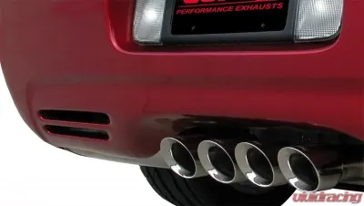 CORSA Performance 2.5" Catback Exhaust Dual Rear Exit w/Tigershark 3.5" Polished Pro-Series Tips Chevrolet Corvette C5 1997-2004 - 14139CB
