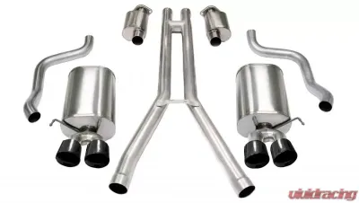 CORSA Performance 2.5" Catback Exhaust Dual Rear Exit w/Twin 3.5" Black PVD Pro-Series Tips Cadillac XLR 2004-2008 - 14156BLK