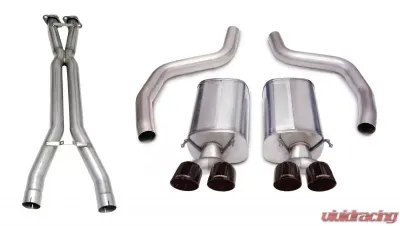 CORSA Performance 3.0" Catback Exhaust Dual Rear Exit w/Twin 4.0" Black PVD Pro-Series Tips Chevrolet Corvette C6 2006-2011 - 14164CB1BLK