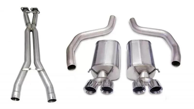 CORSA Performance 3.0" Catback Exhaust Dual Rear Exit w/Twin 4.0" Polished Pro-Series Tips Chevrolet Corvette C6 2006-2011 - 14164CB1