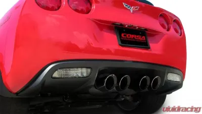 CORSA Performance 3.0" Catback Exhaust Dual Rear Exit w/Twin 4.0" Black PVD Pro-Series Tips Chevrolet Corvette C6 2012-2013 - 14164CB3BLK