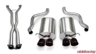 CORSA Performance 2.5" Catback Exhaust Dual Rear Exit w/Twin 3.5" Black PVD Pro-Series Tips Chevrolet Corvette C6 2005-2008 - 14169CB4BLK