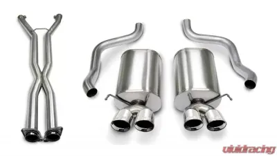 CORSA Performance 2.5" Catback Exhaust Dual Rear Exit w/Twin 3.5" Polished Pro-Series Tips Chevrolet Corvette C6 2005-2008 - 14169CB4