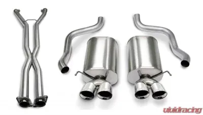 CORSA Performance 2.5" Catback Exhaust Dual Rear Exit w/Twin 3.5" Polished Pro-Series Tips Chevrolet Corvette C6 2006-2008 - 14169CB6