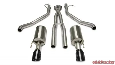 CORSA Performance 2.5" Catback Exhaust Dual Rear Exit w/Single 4.0" Black PVD Pro-Series Tips Pontiac GTO 2005-2006 - 14189BLK