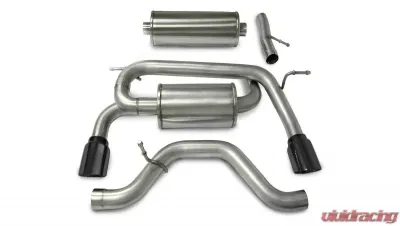 CORSA Performance 3.0" Catback Exhaust Dual Rear Exit w/Single 4.0" Black PVD Pro-Series Tips Hummer H3 2006-2008 - 14212BLK