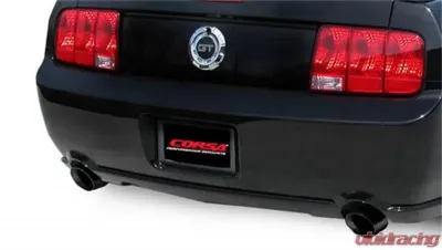 CORSA Performance 2.5" Axleback Exhaust Dual Rear Exit with Single 4.0" Black PVD Pro-Series Tips Ford Mustang GT | Shelby GT500 2005-2010 - 14311BLK