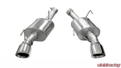 CORSA Performance 2.5" Axleback Exhaust Dual Rear Exit with Single 4.0" Polished Pro-Series Tips Ford Mustang GT | Shelby GT500 2005-2010 - 14314