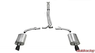 CORSA Performance 2.5" Catback Exhaust Dual Rear Exit w/Single 4.0" Black PVD Pro-Series Tips Ford Taurus SHO 2010-2017 - 14315BLK